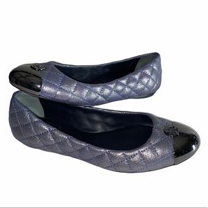 Tory Burch Kaitlin Quilted Captoe Flats size 6.5